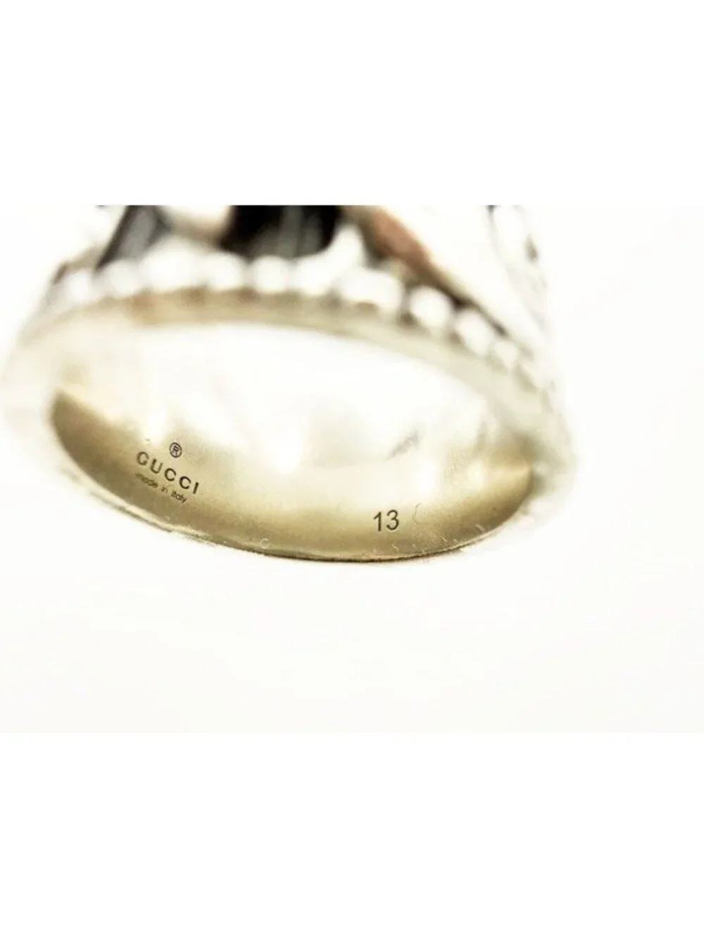 Gucci GG Leaf Ring No Silver Sterling Double Wide